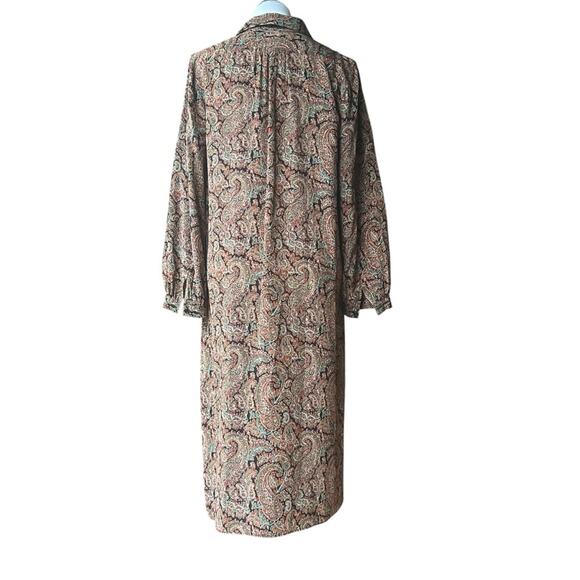 Nili Lotan Kesia Paisley Pintuck Midi Dress sz M - Picture 4 of 5